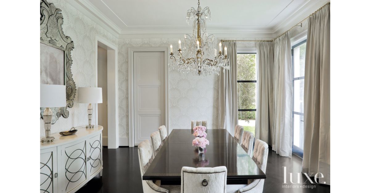 Regency-Style Traditional Dining Room - Luxe Interiors + Design