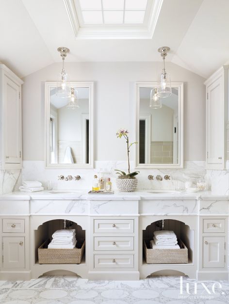 White Traditional Bathroom Luxe Interiors Design