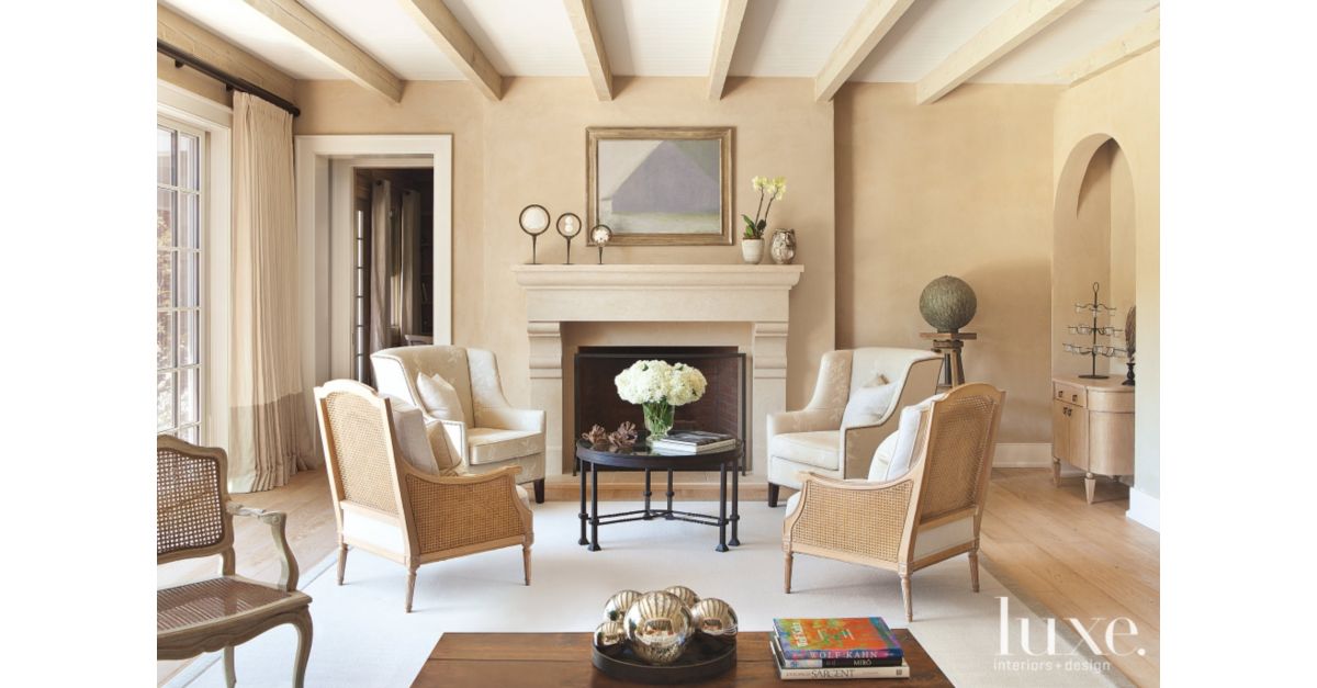 Traditional Neutral Living Room with Classic French Silhouettes - Luxe ...