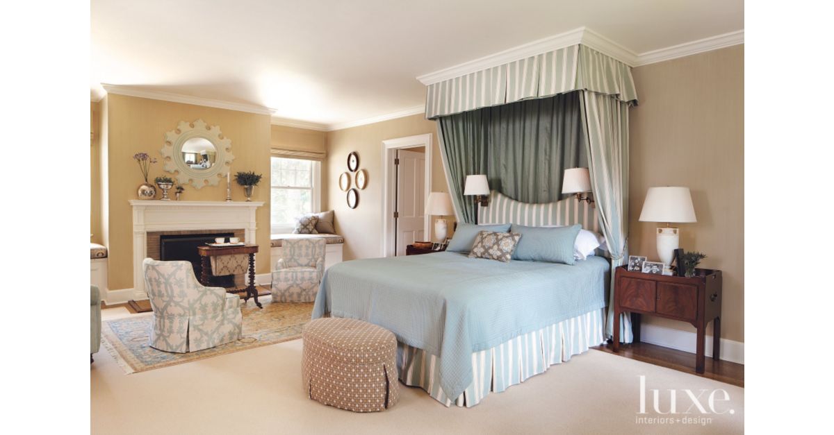 Traditional Master Bedroom with Canopy Bed - Luxe Interiors + Design