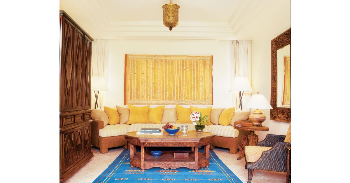 Mediterranean Neutral Living Room - Luxe Interiors + Design