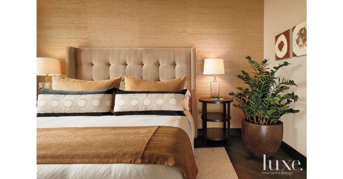 Cream Contemporary Bedroom - Luxe Interiors + Design