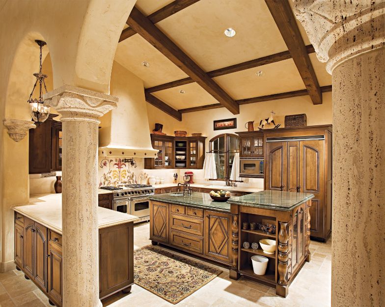 Mediterranean Neutral Kitchen Luxe Interiors Design