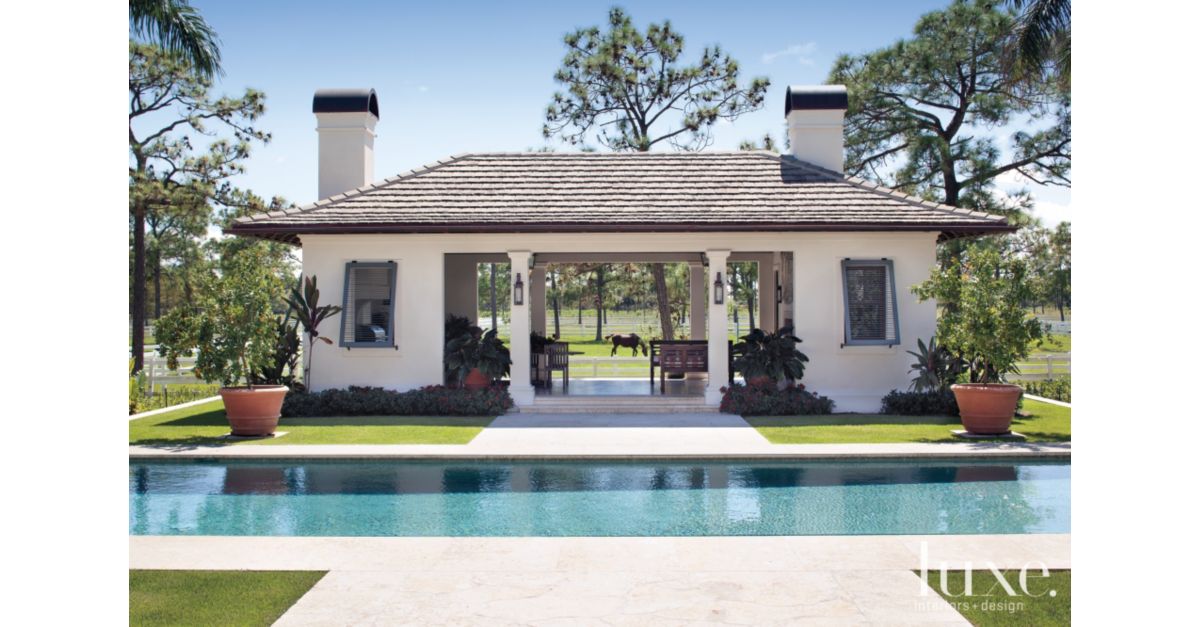 Plantation Style Pool Pavilion - Luxe Interiors + Design