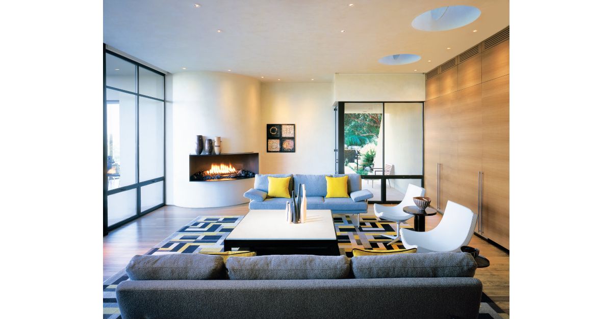 Modern Yellow Living Room - Luxe Interiors + Design