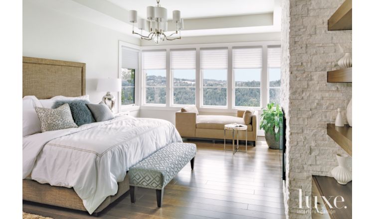 Modern Neutral Master Bedroom | Luxe Interiors + Design