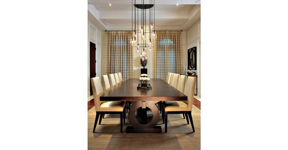 Contemporary White Dining Room - Luxe Interiors + Design