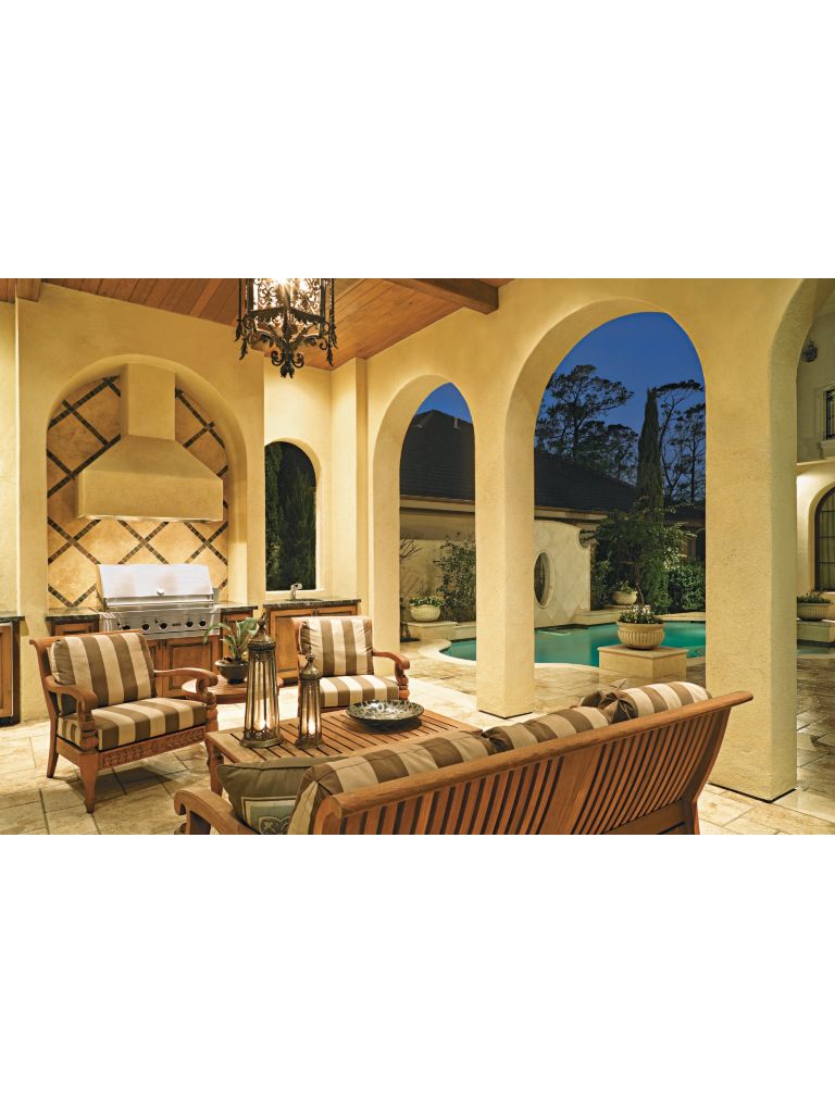 Brown And Tan Mediterranean Outdoor Seating Luxe Interiors Design