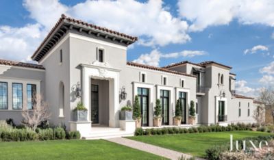 Mediterranean Gray Front Exterior Luxe Interiors Design Mediterranean Gray Front Exterior Luxe Interiors Design