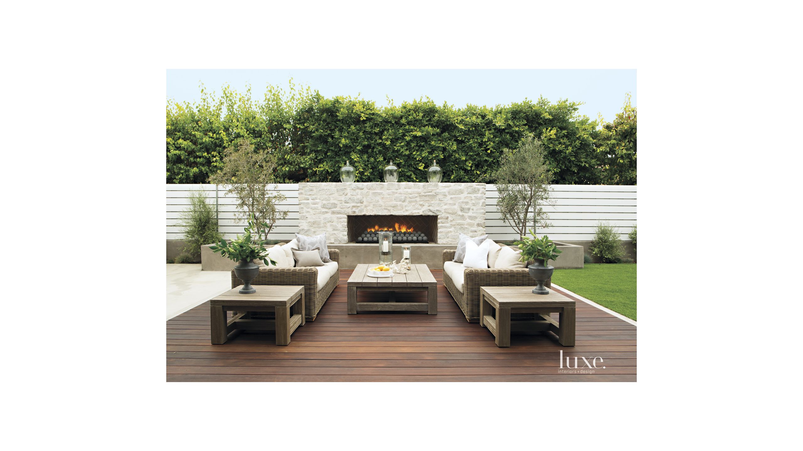 Contemporary Outdoor Living Space Luxe Interiors Design