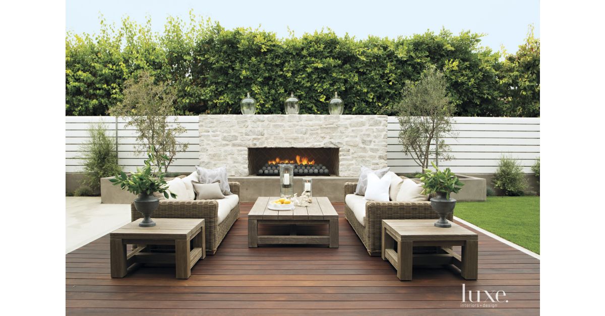 Contemporary Outdoor Living Space Luxe Interiors + Design