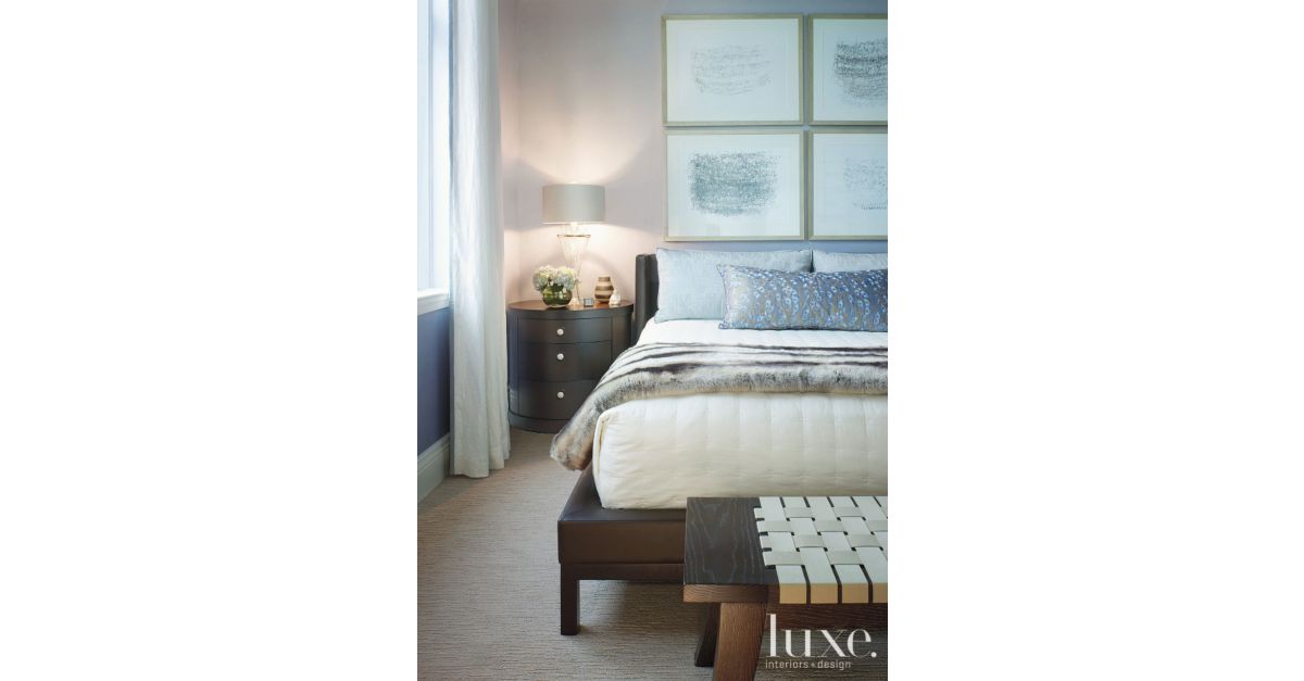 Contemporary Powder Blue Master Bedroom - Luxe Interiors 