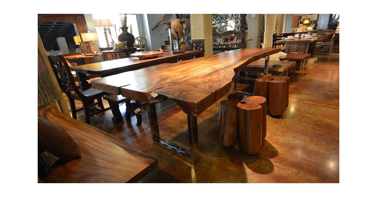 Wood Slab Table, Texas Tuscan Furniture.jpg | LuxeSource ...